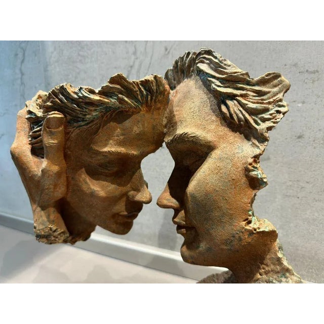 Antique Spanish Lovers Sculpture For Sale - Image 5 of 7