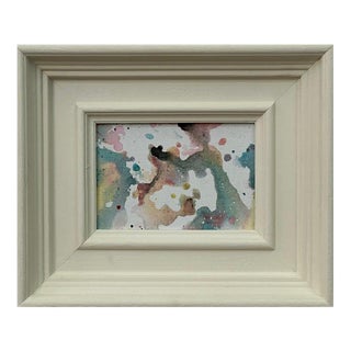 Angela Wakefield, Miniature Abstract Study on White Canvas by Contemporary British Artist, 2022 For Sale
