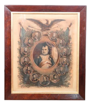 Nicolas Eustache Maurin, Napoleone Imperatore Dei Francesi, Con I Suoi Marescialli, Parigi, 1840s, Lithograph, Framed