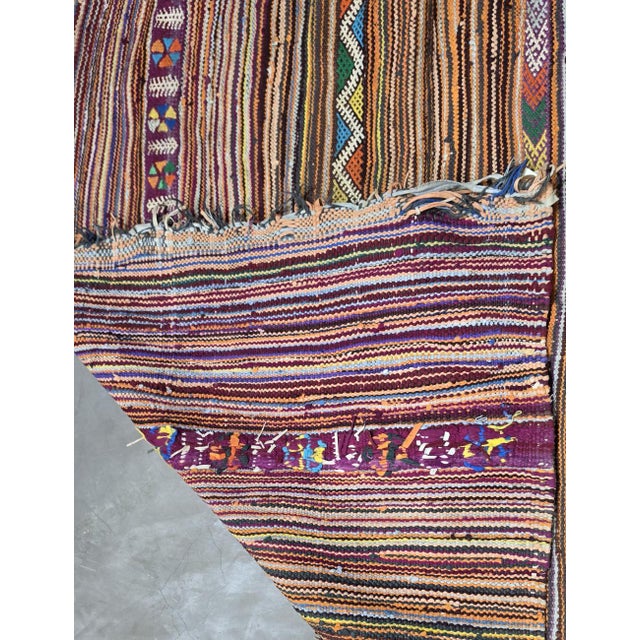 Moroccan Recycled Kilim Boucherouite Rug - 10.3 X 5.2 Ft For Sale - Image 4 of 6