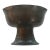 Vintage Solid Bronze Pedestal Bowl With Aged Patina For Sale