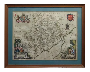 17th Century Antique Monmouthshire County Map