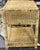 Beige Mid Century Campaign Style Wicker Nightstands, End Tables For Sale - Image 8 of 9