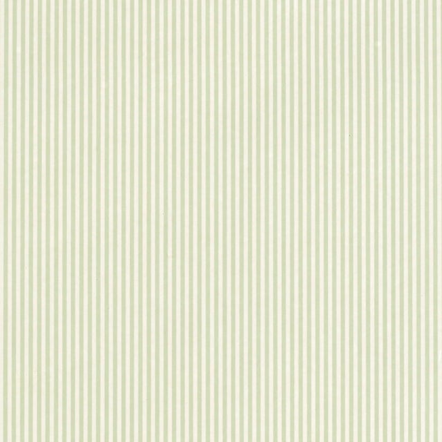 Sample - Schumacher Newport Stripe Wallpaper in Willow For Sale