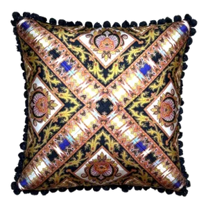 Etro Paisley Jeweltone Vintage Silk Scarf Pillow