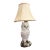 Vintage Majolica Owl Lamp Made in Italy by Mottahedeh Including Shade For Sale