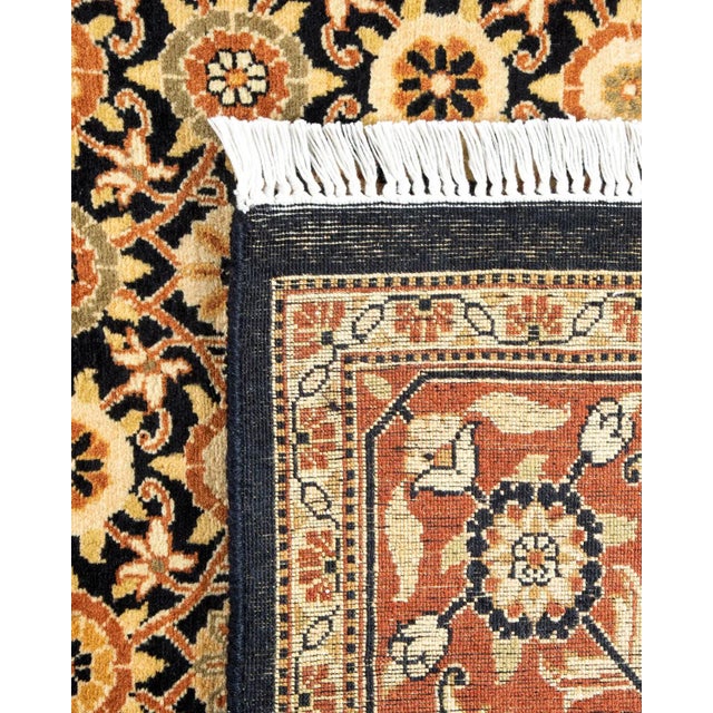 2000 - 2009 Mogul, One-of-a-Kind Hand-Knotted Area Rug in Black, 4' 2" x 6' 0" For Sale - Image 5 of 8