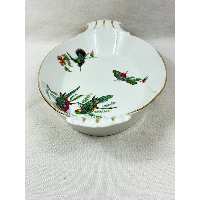 Vintage Exotic Birds Gratin Dish For Sale In New Orleans - Image 6 of 12