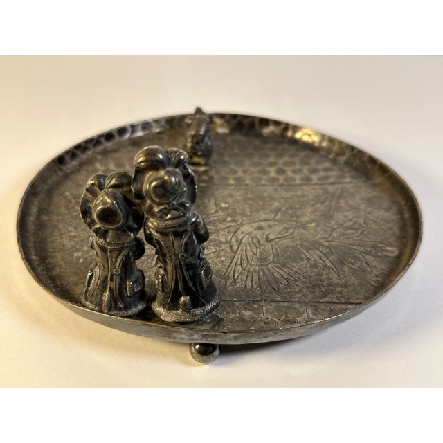 Metal 19th Century Victorian Silver-Plated Card Tray: Kate Greenaway Derby Silver Co. For Sale - Image 7 of 10