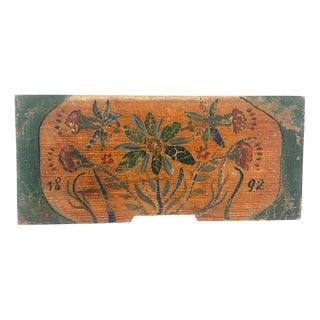 Antique Slovenian Folk Art Beehive Front Board, 19th Century, 1892 For Sale