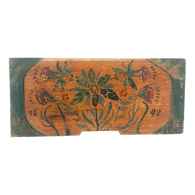 Antique Slovenian Folk Art Beehive Front Board, 19th Century, 1892 For Sale