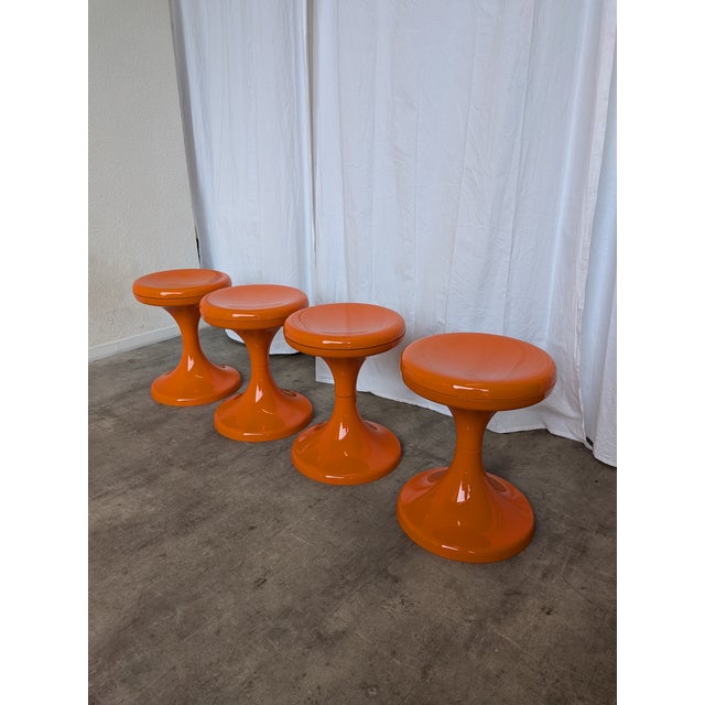 Vintage Jurček Mushroom Stools from Meblo, 1960s, Set of 4 For Sale - Image 16 of 16