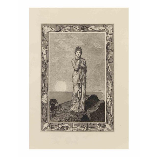 Etching and aquatint realized in 1909. Belongs to the series "Amor und Psyche. Opus V". Very good condition. This piece is...