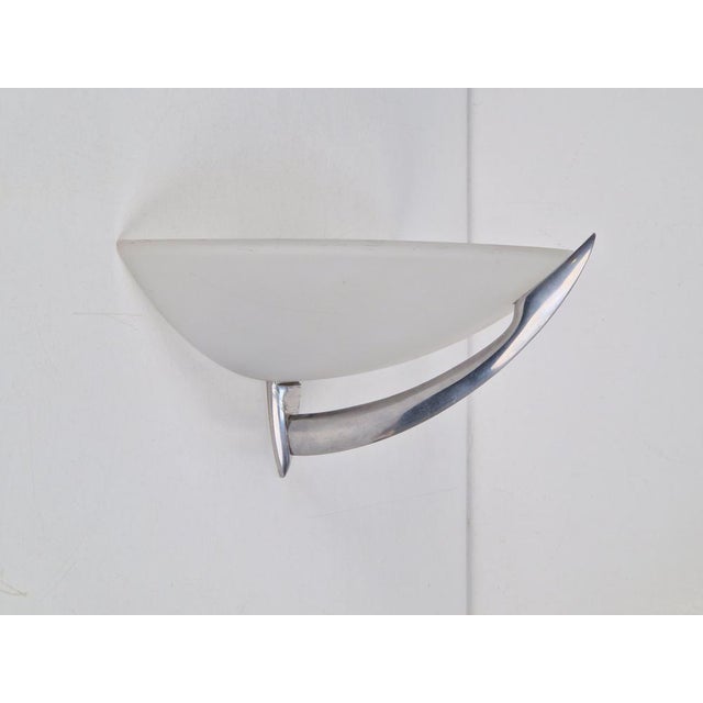Silver Vintage Postmodern Wall Lamp, Spain, 1980s For Sale - Image 8 of 12