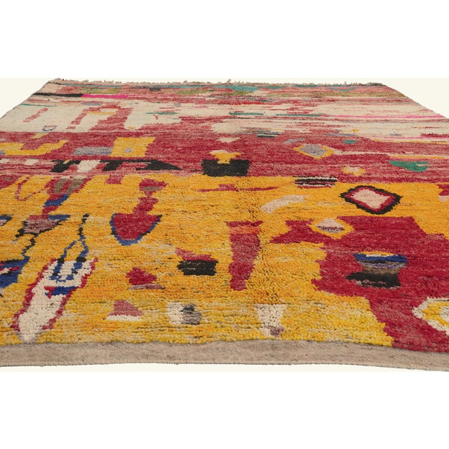 Tribal Contemporary Boujad Moroccan Rug, 09'11 X 12'09 For Sale - Image 3 of 10
