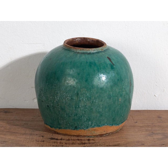 Antique Chinese Green Vase For Sale - Image 5 of 6