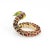 Vintage Snake Ring 18 Karat Gold Enamel Flexible Estate Fine Jewelry Scales size 10 For Sale - Image 4 of 7
