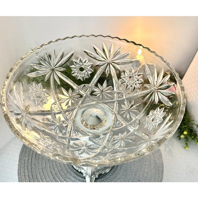 1970s Centerpiece Bowl With Sterling Silver Ben Yehuda Hazorfim Base For Sale - Image 4 of 12