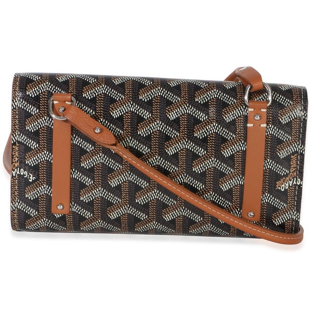Goyard Gold Black Goyardine Monte Carlo Mini Clutch For Sale - Image 4 of 9