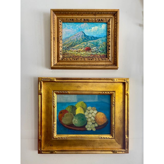 Mid-Century Danish Oil on Board Still Life of Colorful Fruit, 1950’s For Sale - Image 10 of 11