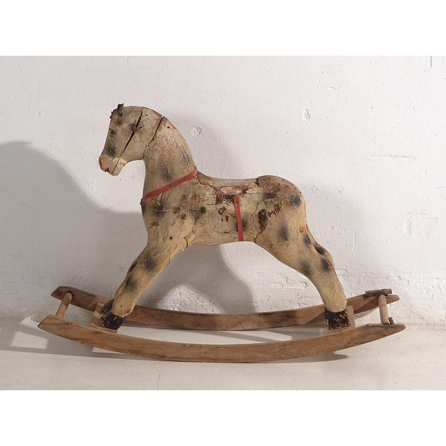 Paper Antique French Rocking Horse, 1920 For Sale - Image 7 of 15