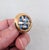 Vintage 1950s Signed Crown Trifari Round Faux-Sapphire & Clear Baguettes Clip Earrings-2 Pieces For Sale - Image 9 of 9