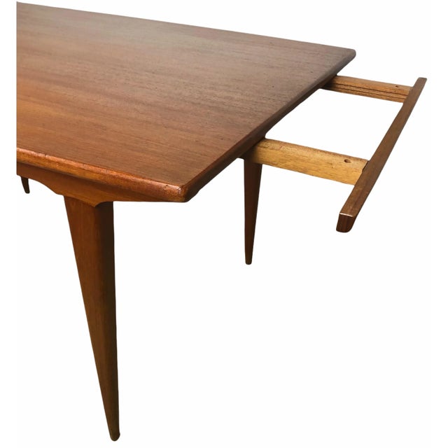 Mid-Century Modern Extendable Scandinavian Style Dining Table For Sale - Image 3 of 13