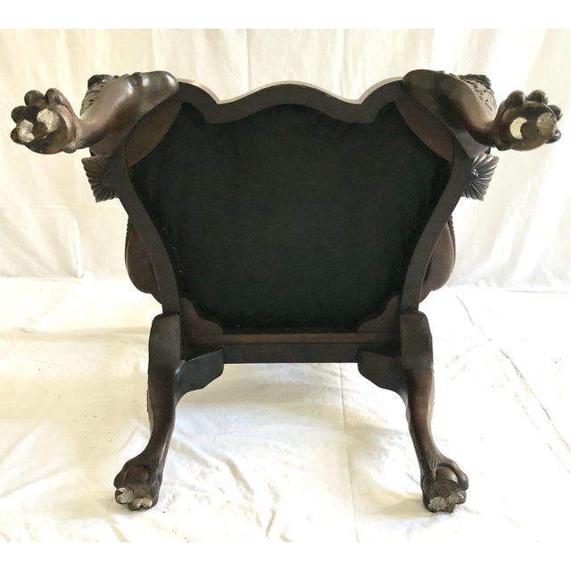 An Early Schmieg & Kotzian Exuberantly Carved Chippendale Mahogany Arm Chair For Sale - Image 9 of 11