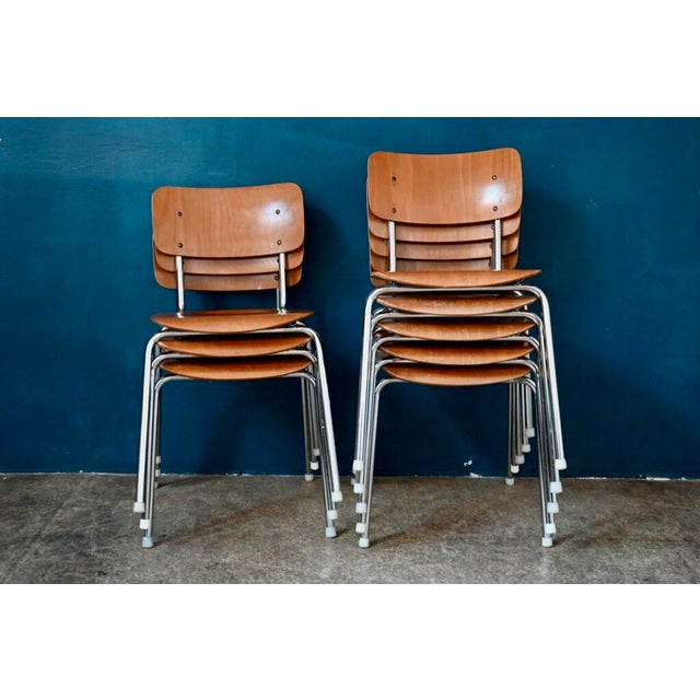 Vintage Industrial Chrome Tubular Chairs, Set of 4 For Sale - Image 4 of 14