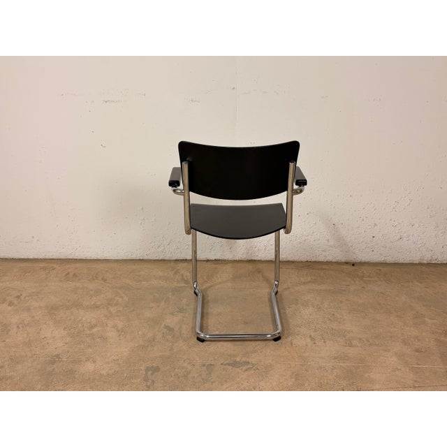 Black S43F Cantilever Chairs by Mart Stam for Thonet, 1970s, Set of 4 For Sale - Image 8 of 16