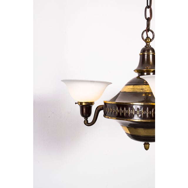 Metal Art Deco Bauhaus Ceiling Lamp, 1920s For Sale - Image 7 of 18