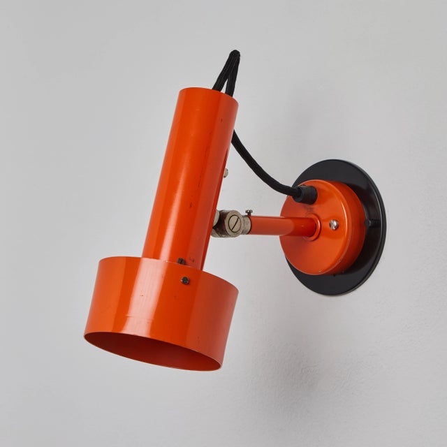 Large 1970s Orange Sconces for Nordisk Solar, Unmarked - a Pair For Sale - Image 9 of 12