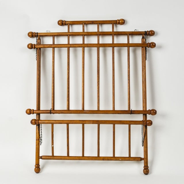 Antique Stick and Ball Wall Hanging Magazine Rack For Sale - Image 9 of 16