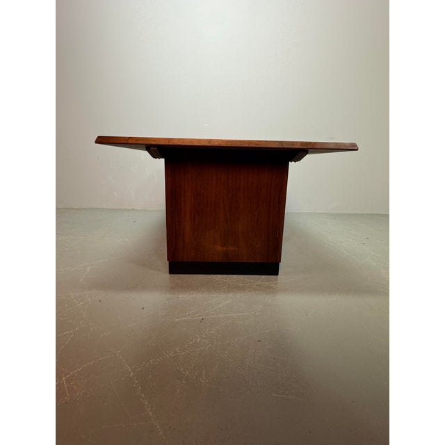 Mid-Century Sliding Bar Coffee Table in Wood with Concealed Bar Compartments by E. Pedersen, Denmark, 1960s For Sale - Image 12 of 14