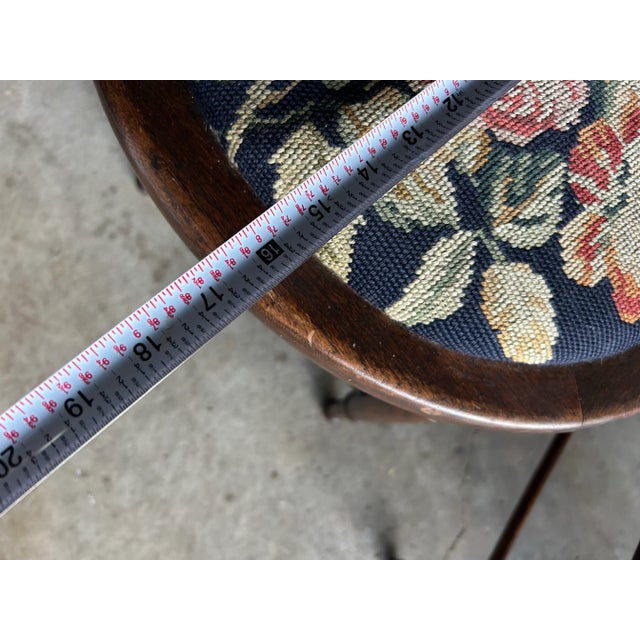 Pair of Antique Needlepoint Chairs For Sale - Image 4 of 10