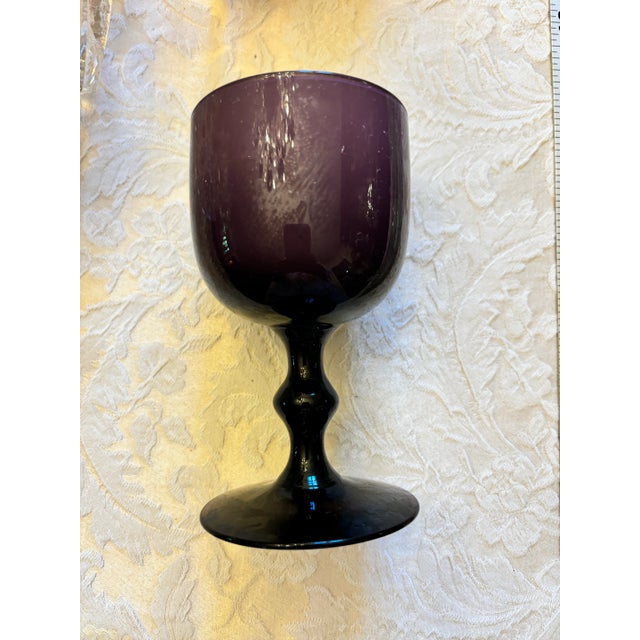 Carlo Moretti Vintage Purple Cased Glasses/Goblets- Set of 8 For Sale - Image 9 of 12