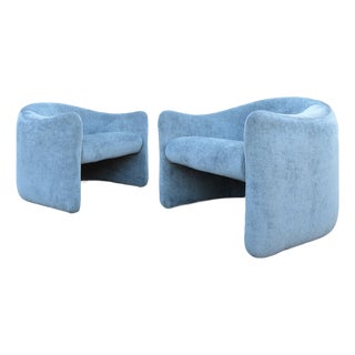 VTG Mid Century Metropolitan Furniture Barrel Club Chairs Pair by Jules Heumann For Sale