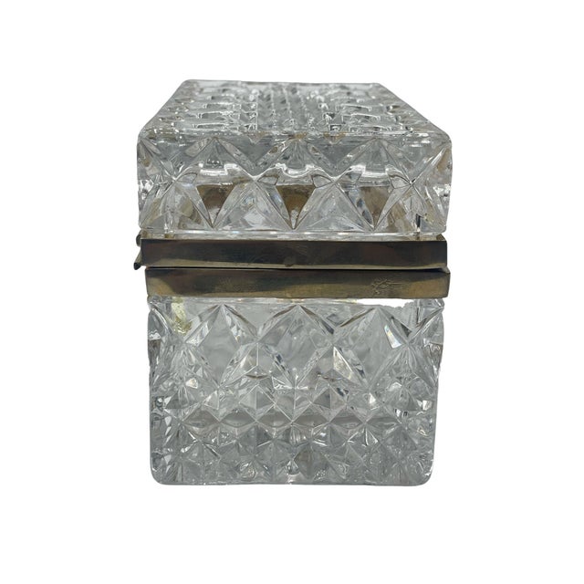 French Antique Baccarat Style Crystal Box For Sale - Image 3 of 6