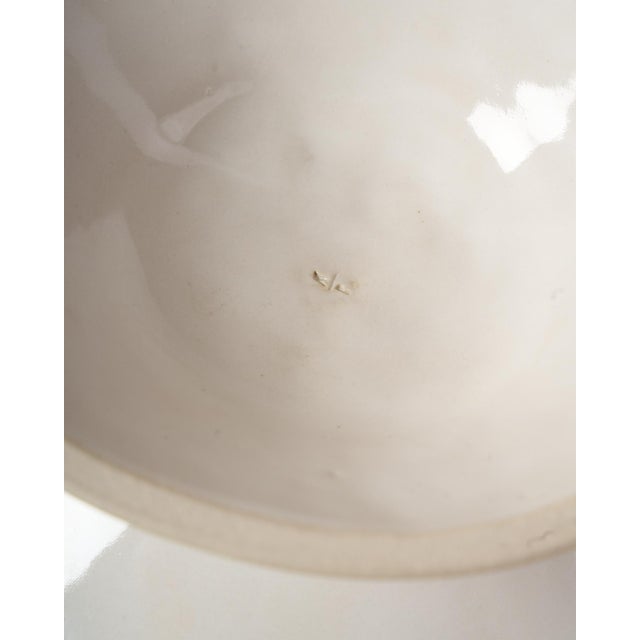 Medium Handcrafted Ceramic Pedestal Bowl by NPage Studio X Lostine in Salt White For Sale - Image 9 of 9