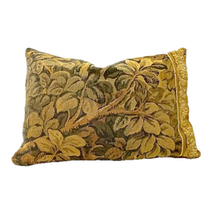 Antique Branch of Leaves Verdure Tapestry Pillow