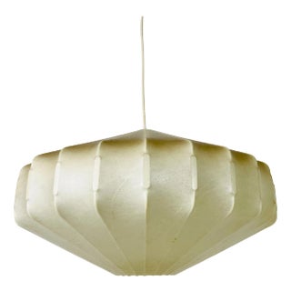 Midcentury Cocoon Losange Shape Pendant Light, 1960s, Italy For Sale