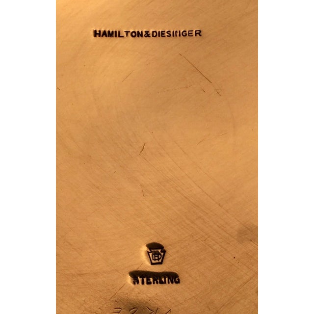 Metal Hamilton & Diesinger Sterling Silver Floral Decoration Pitcher For Sale - Image 7 of 8