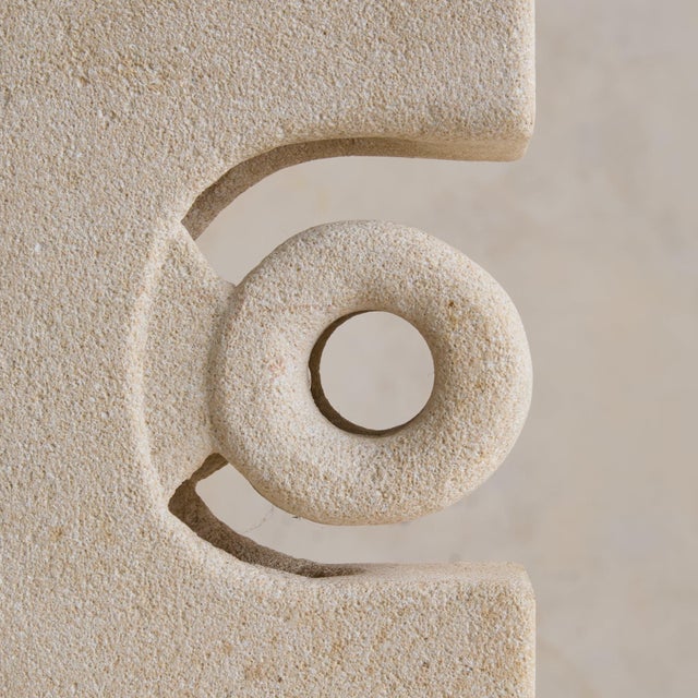 Albert Tormos French Limestone Table Lamp Attributed to Albert Tormos, 1970s For Sale - Image 4 of 11