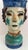 Rare Pair of Cantagalli Florence Renaissance Revival Majolica Figural Head Vases, Italy, Late 19th Century For Sale - Image 9 of 12