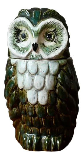 Ceramic Owl by Denise Picard, France, 1940s