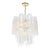 Mid-Century Modernist Murano Glass Tronchi Chandelier W/ Brass Fittings For Sale