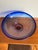 Blue Signed Göran Wärff Kosta Boda Cobalt Blue & Ruby Art Glass Centerpiece Bowl For Sale - Image 8 of 12