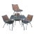 Mid 20th Century Russell Woodard Syle Sculptura Wire Patio Dining Set With Slate Top Table For Sale