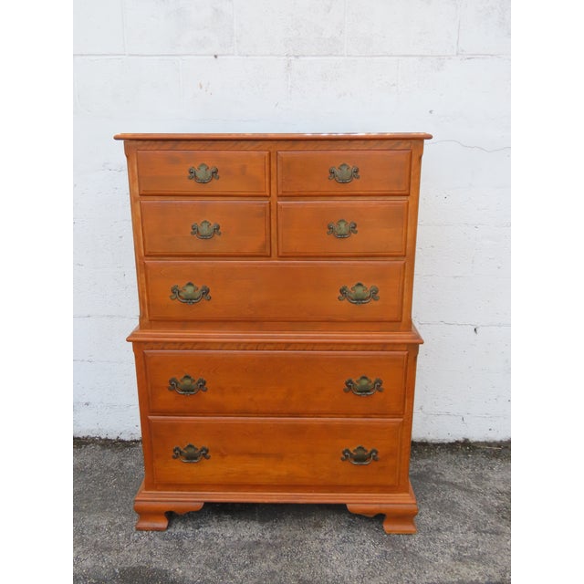This Chest of Drawers is made of wood, solid wood, solid maple, and metal. This Chest of Drawers has beautiful Traditional...