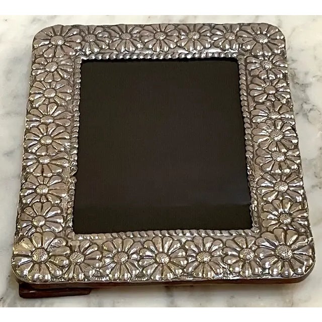 Silver Mid 20th Century Modern Sterling Taxco School Picture Frame For Sale - Image 8 of 12